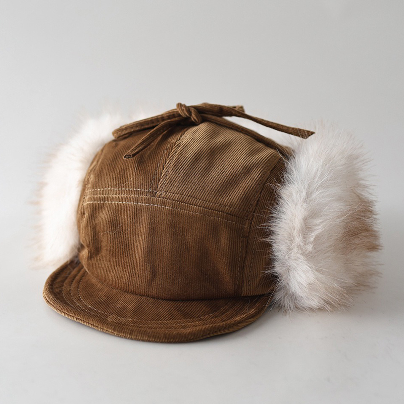 Corduroy Cap 5 Panel - Corduroy Bomberhoed 5 Panel Unisex Winter
