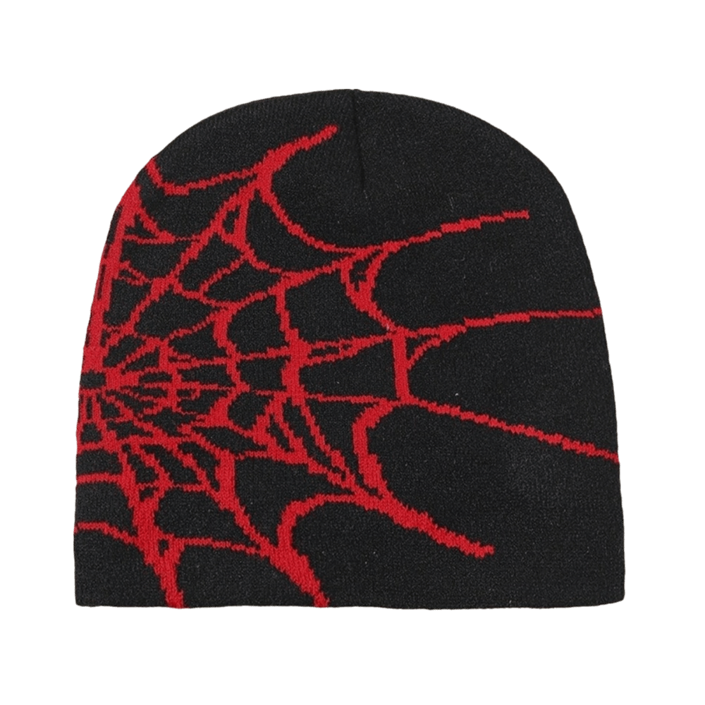 Beanie Cuffed Knit - Gothic zachte mottenwebpatroon beanie mutsen warme
