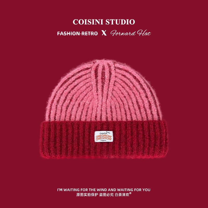 Dames gestreepte, zachte, plui - Beanie Cuffed Knit recensie en prijs
