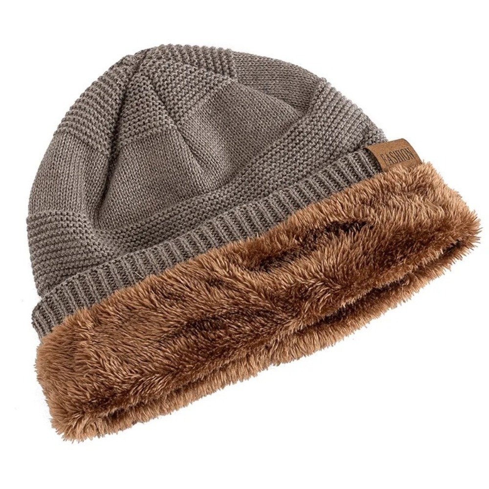 Casual wintermuts met bontvoer - Beanie Cuffed Knit recensie en prijs